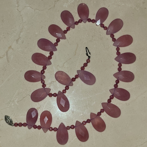 Quartz Amethyst Sterling Silver Necklace - Picture 9 of 11